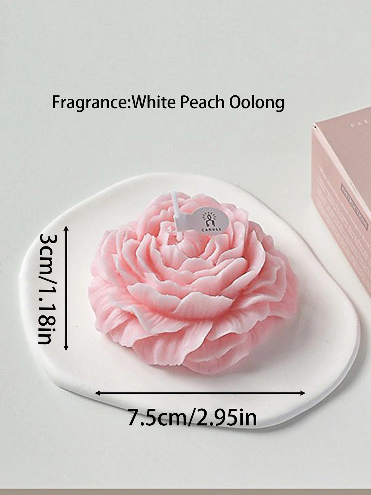 3D Peony Aromatic Candle Creative Flower Shape Aromatherapy Wedding Decor Gifts Box Valentine&