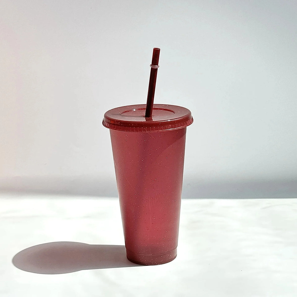 Reusable Hard Plastic Cold Drink Cups Set
