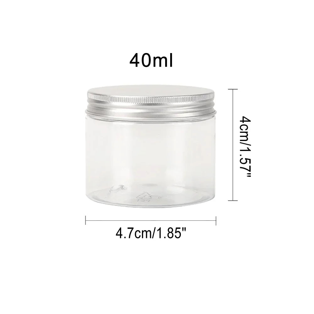 1/5/10pcs 20-250ml Aluminum Lid Jar,Storage Jars With Lids Aluminum Round Canister Empty Plastic Cosmetic Food Travel Bottle Pot