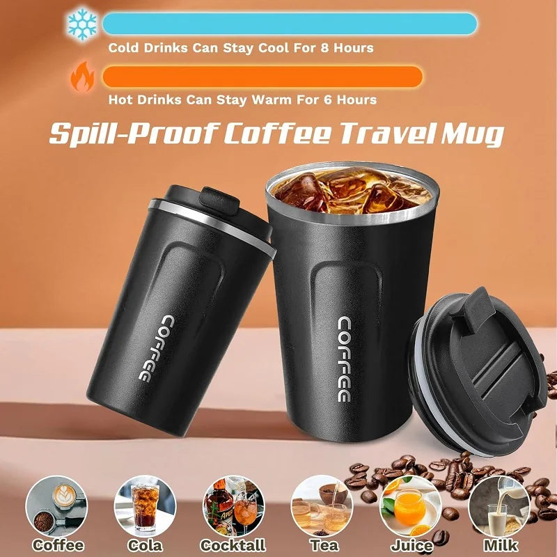Double-Wall Insulated Coffee Mug for Travel