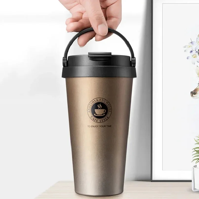 500ml Insulated Travel Coffee Cup with Handle