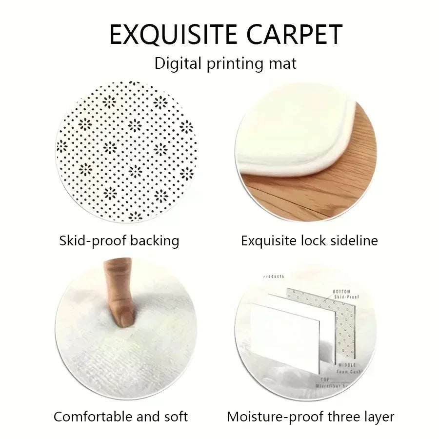 1pc Classic American Retro Style DoorMat, Non-slip Carpet, Suitable for Living Room, Bedroom, Bathroom, Holiday Home Decoration