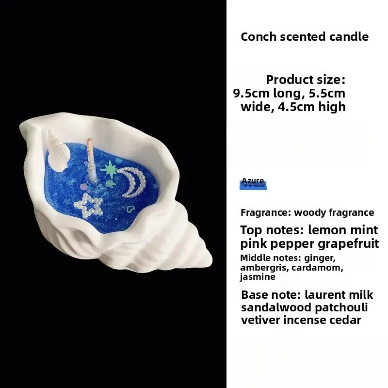 1pcs Sea Shell Aromatherapy Candle Creative Starfish Shell Scented Candle Sea Shell Candle Handmade Sea Shell Whirlpool Candles