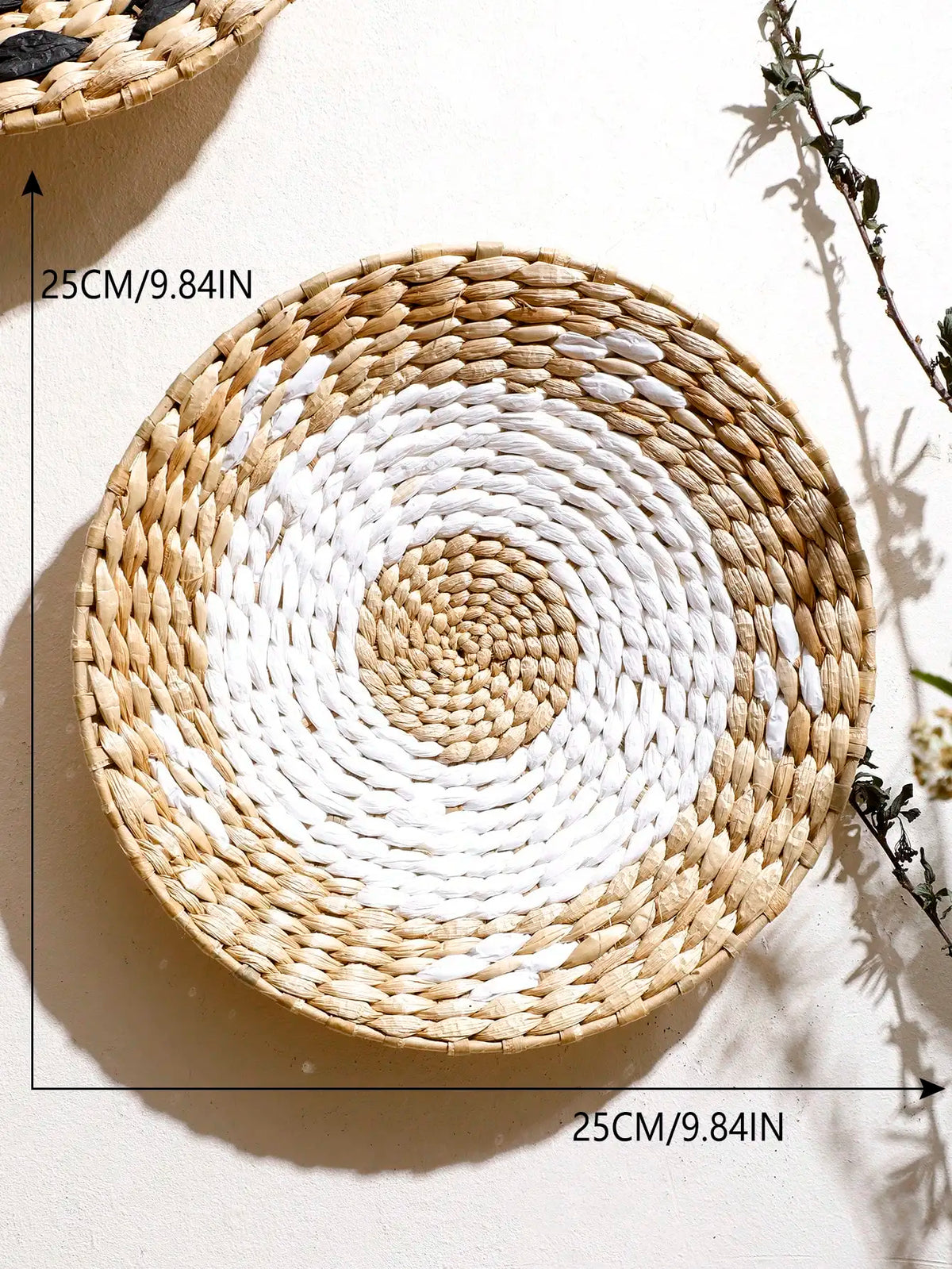 1/6 Pcs Boho Hand Woven Wall Basket Hanging Home Decorative Rustic Wall Basket Decor Art Gift for Kitchen Farmhouse Living Room