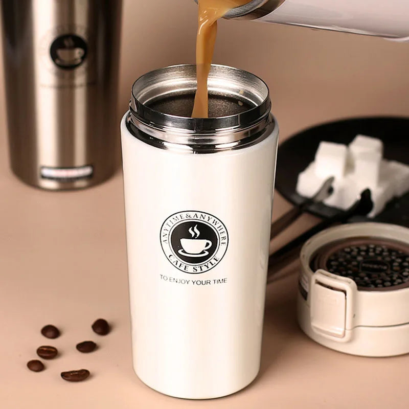 380ML/510ML Thermal Mug Double-layer Stainless Steel Coffee Cup Tea Vacuum Flask Thermos Water Bottle Leak-proof Thermos Mug
