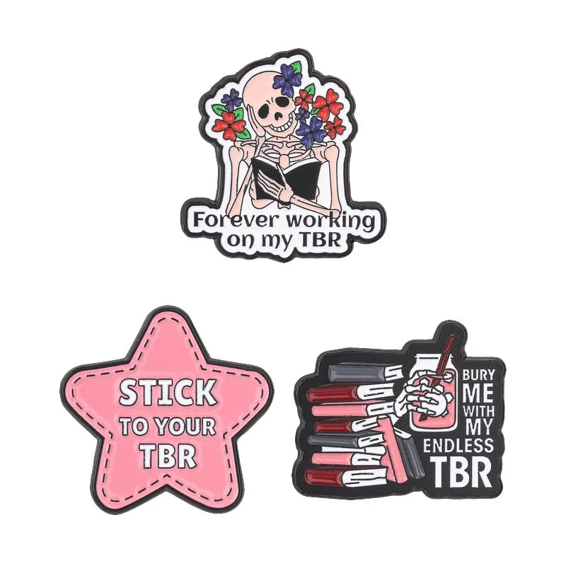 3pcs/set Assorted Cute Enamel Pins Collection Funny Slogans Animals Inspirational Quotes Pop Culture Lapel Badges for Clothing