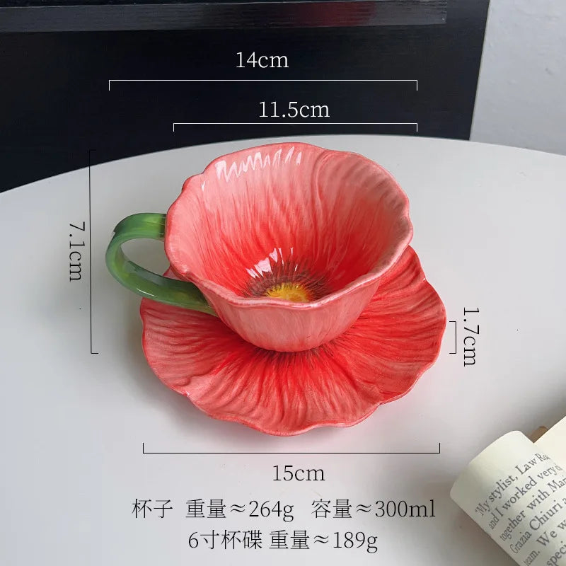 Floral Embossed Ceramic Dinnerware Set