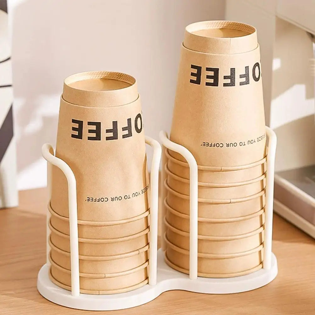 Disposable Cup Holder Multi-function Coffee Cup Organizer Desktop Teacup Storage Rack Table Decor Stand for Home Countertop Use