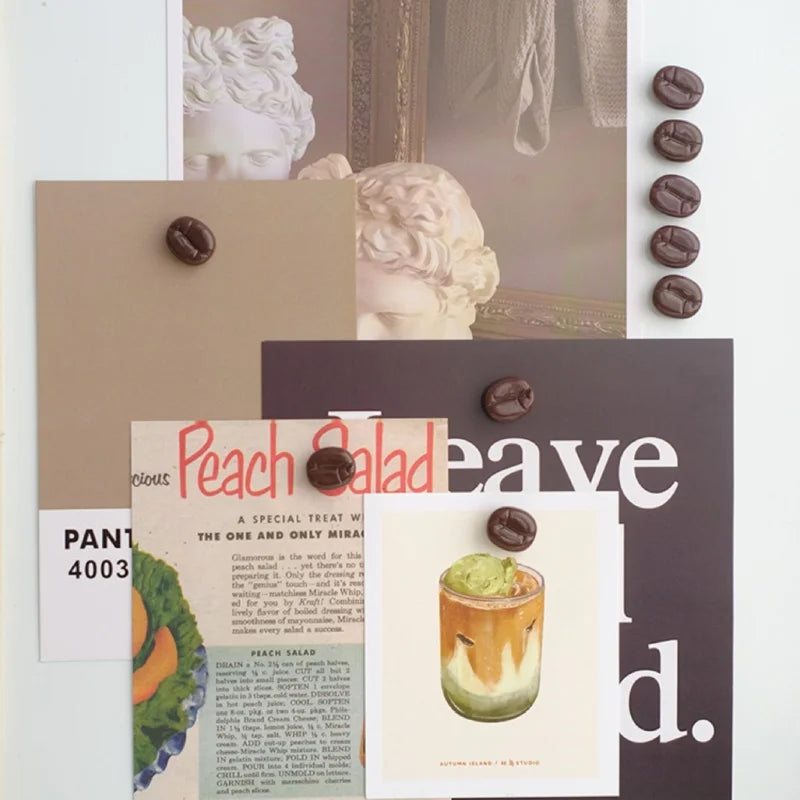 Coffee Fridge Magnets, Magnetic Thumbtacks for Whiteboard, Decorative Magnets Personalized Fridge Magnet Locker Cabinet