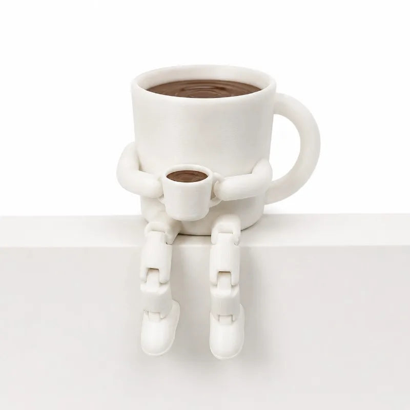 3D Printed Coffee Corner Decor, Articulated Moka Pot Coffee Bean Cup Mug Chocolate Figures, Coffee Station Shelf Decor, Gift