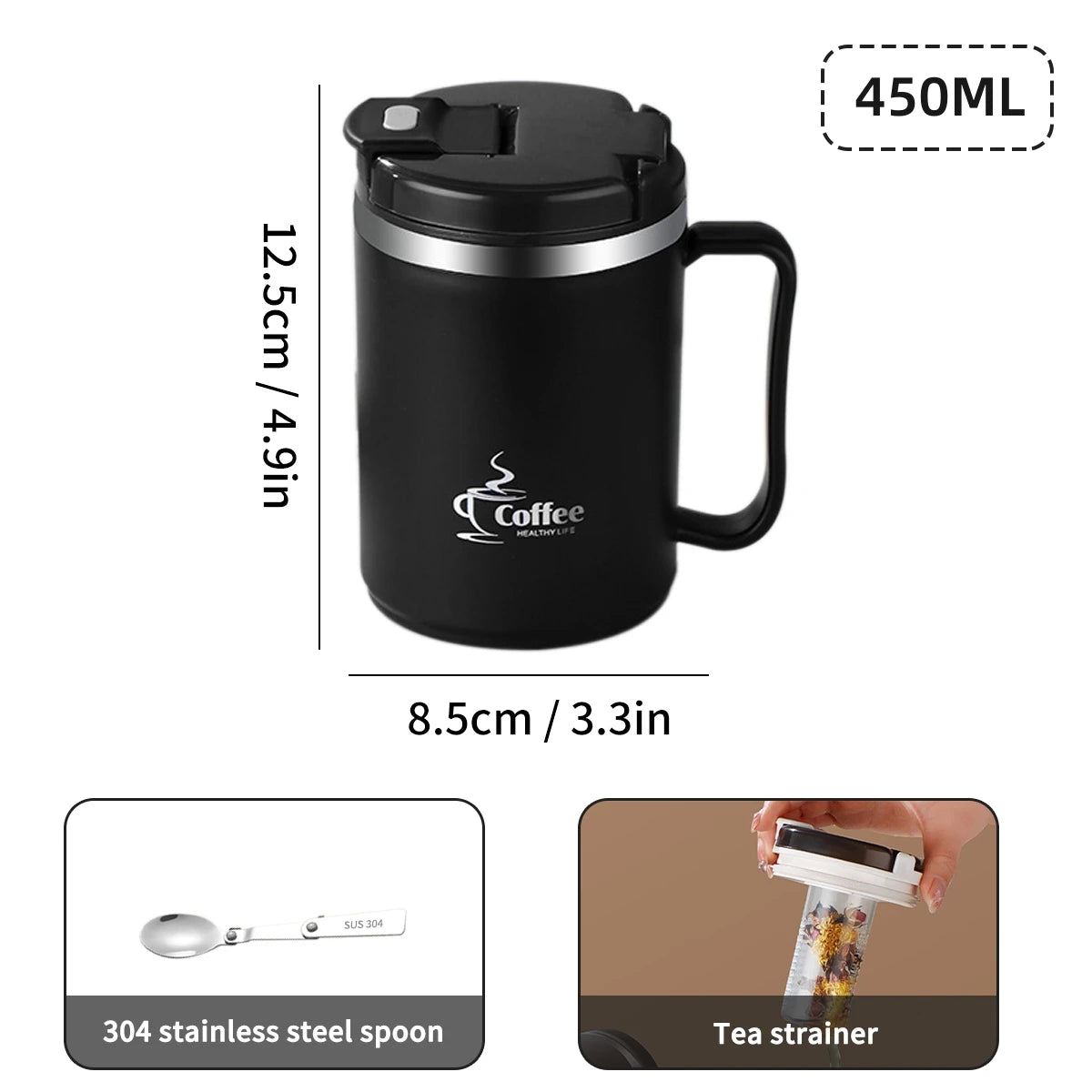 Double-Wall Insulated Travel Mug (450/500ml)