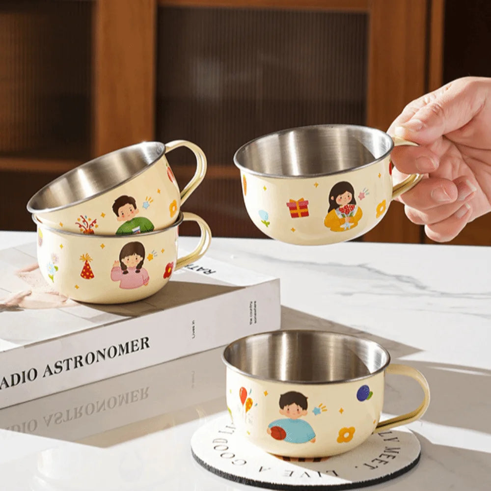Stainless Steel Kids Stainless Cup 80/220ml Open Mouth Design Toddler Training Mug Mini Small Size High Appearance Level