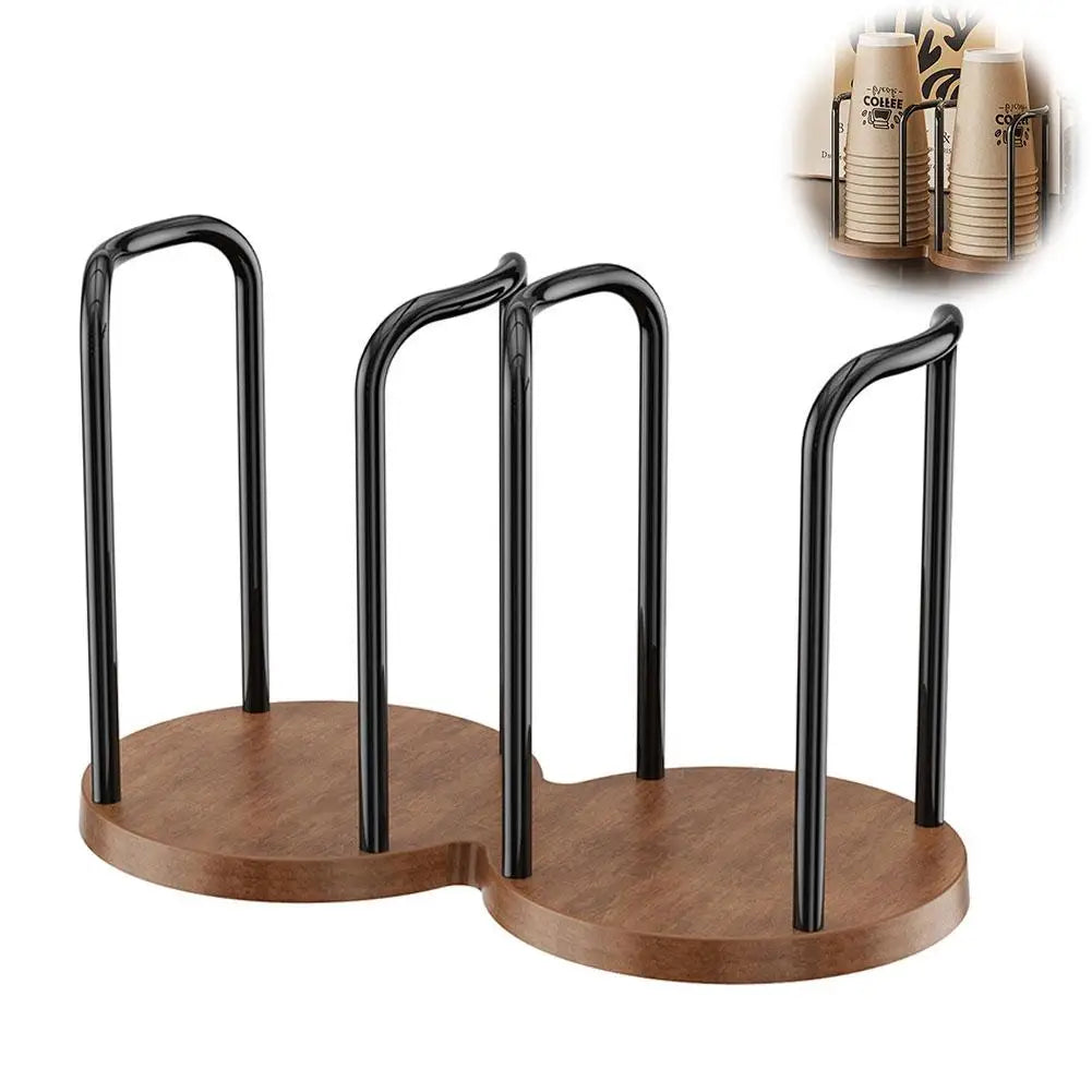 Disposable Cup Holder Multi-function Coffee Cup Organizer Desktop Teacup Storage Rack Table Decor Stand for Home Countertop Use
