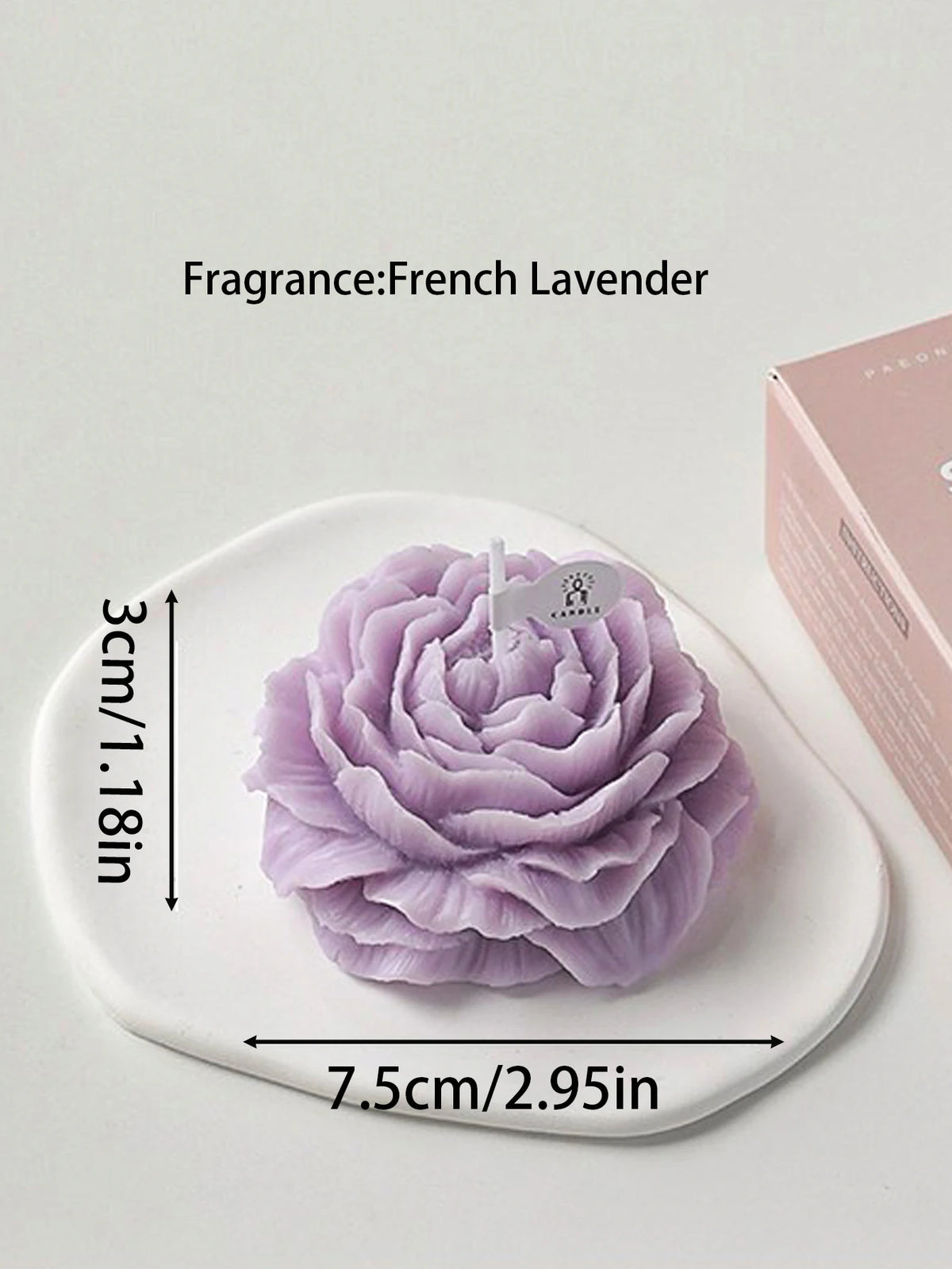 3D Peony Aromatic Candle Creative Flower Shape Aromatherapy Wedding Decor Gifts Box Valentine&