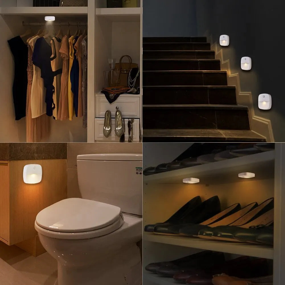 LED Night Light EU Plug In Smart Motion Sensor Light 220V Wall Lamp for Home Aisle WC Hallway Stair Kitchen Bedroom Night Lamp