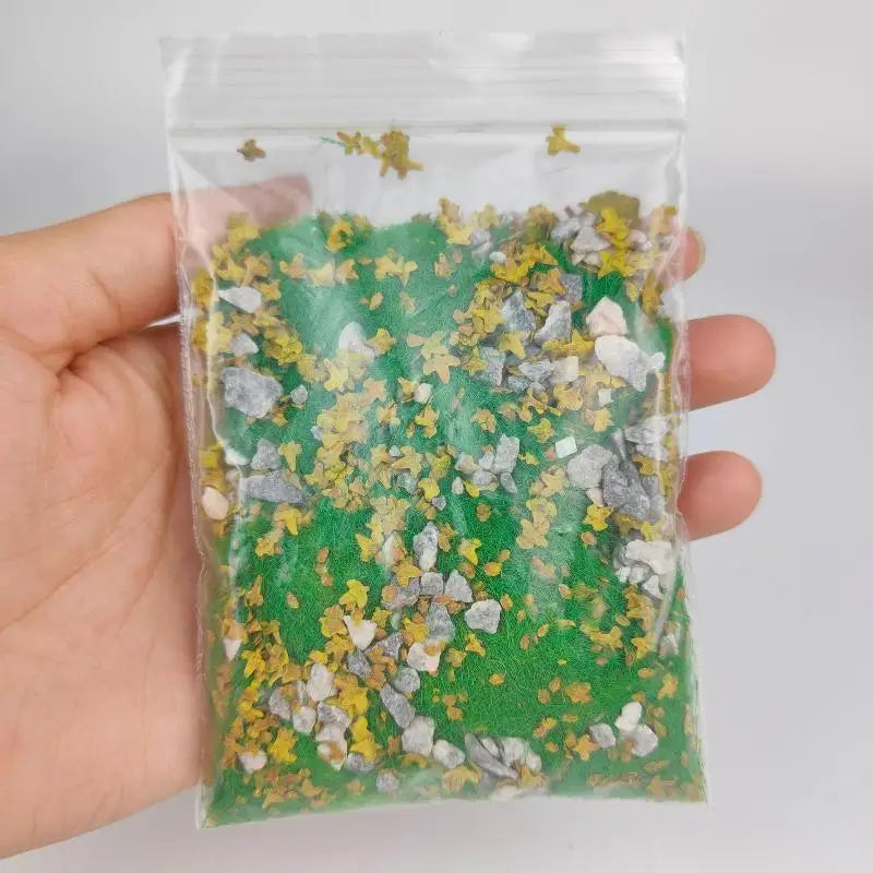 30g/bag Simulated Lawn Sand Table Miniature Landscape Layout With Stone Vegetation DIY Model Mixed With Stone Grass Powder