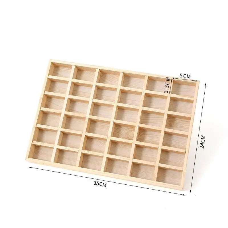 1Pcs Wooden Stackable Exquisite Jewelry Display Holder Portable Organizer Stand For Ring Earrings Necklace Trinkets Storage Case