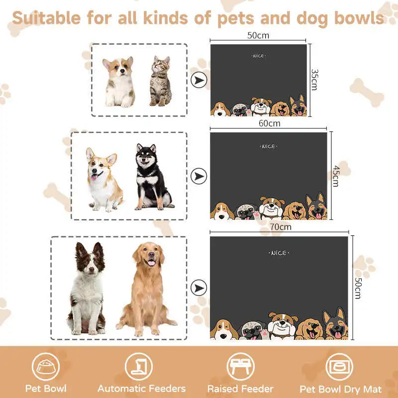 VIKAMA pet Petting Park Floor Mat Enclosure Area Floor Is Waterproof For Dog Food. Easy To Clean And Maintain.