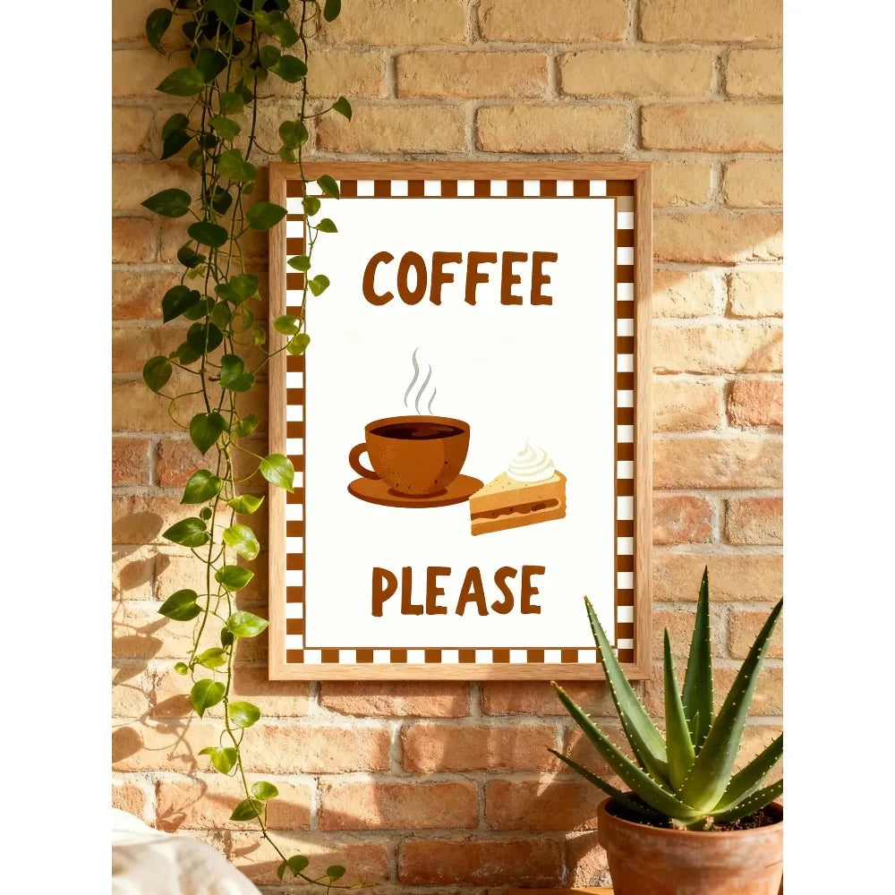 Frameless,Coffee Poster,Espresso Printing,Fashion Kitchen Decor,Coffee Bar Decor,Retro Coffee Wall Art,Kitchen Wall Printable