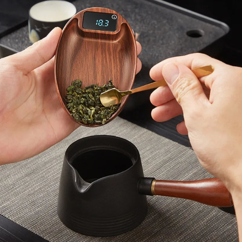 Coffee Beans Weight Pattern Electronic Tea Scale Touch Screen Long Battery Life Coffee Scale Precision 0.1g/200g Kitchen Scale