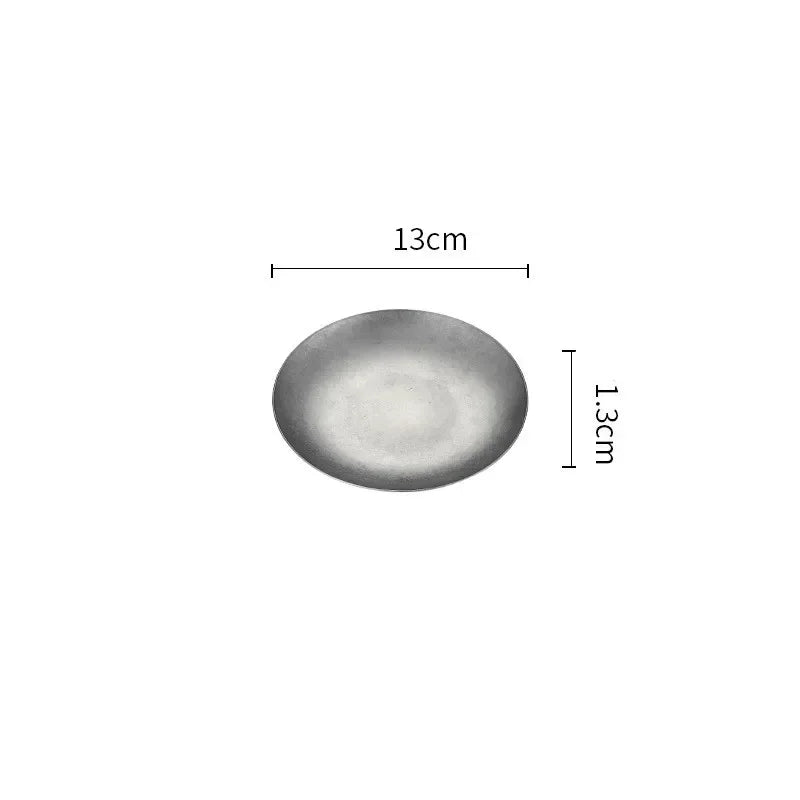 304 Stainless Steel Vintage Dessert Plate
