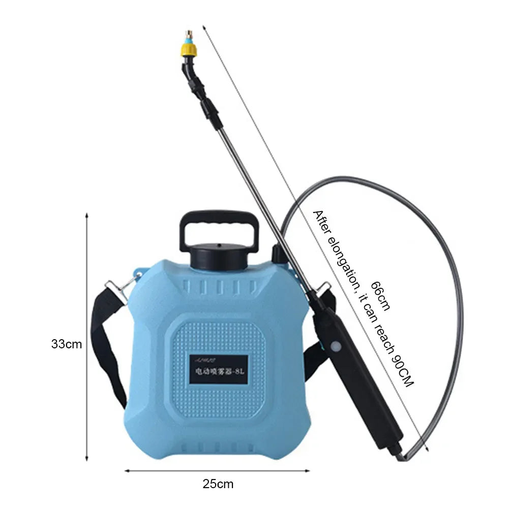5/8L Battery Powered Sprayer with USB Rechargeable Handle and Retractable Wand Water Sprayer for Garden Lawn and Other Cleaning