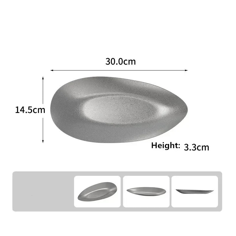 304 Stainless Steel Vintage Dessert Plate