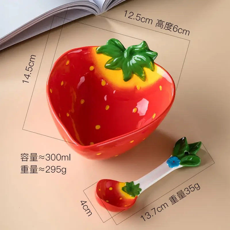 300ml Cute Strawberry Salad & Noodle Bowl