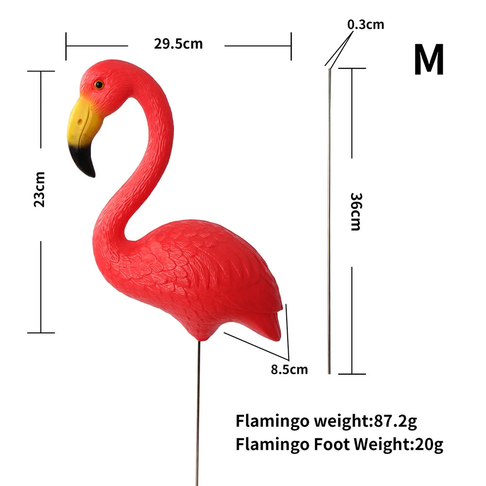 Mini Pink Red Small Plastic Flamingo Yard Decoration Bird Lawn Garden Stake Statue Figurines Ornament Flowerpot Planter