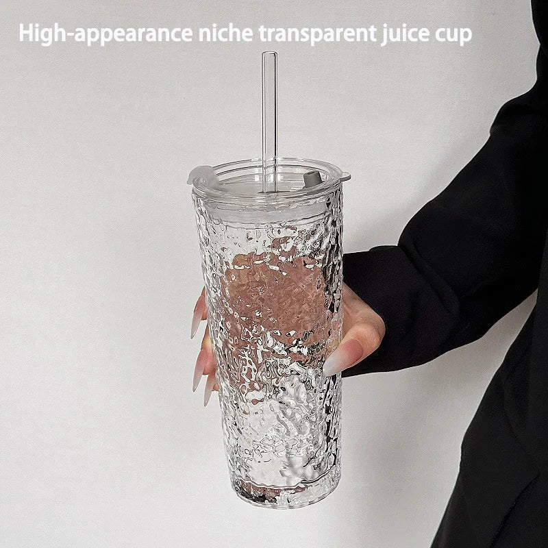 Large capacity straw cup summer high-value women&