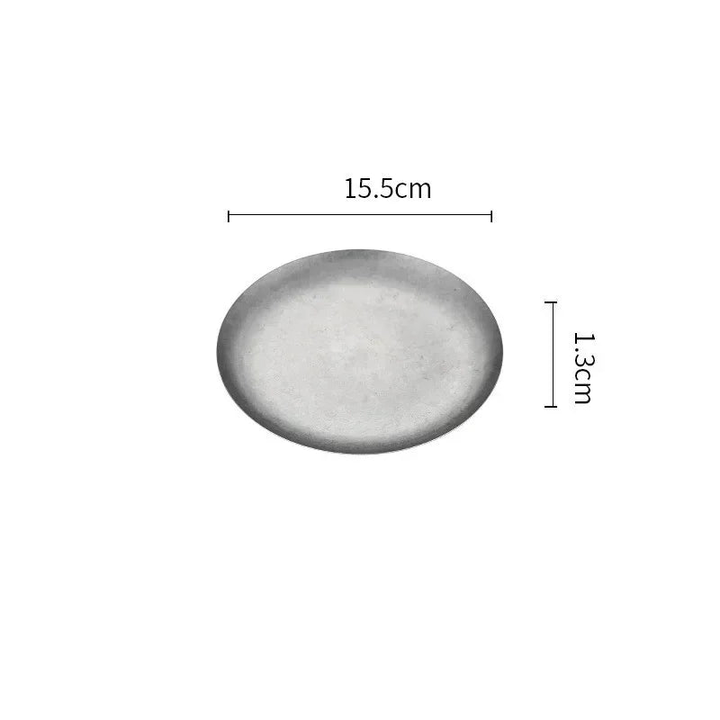 304 Stainless Steel Vintage Dessert Plate
