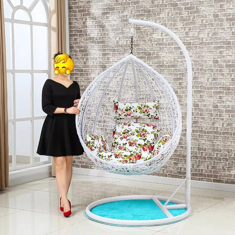 Hot Selling Indoor Swing Outdoor Hanging Chair Rattan Wicker Egg Swing Chair Customized