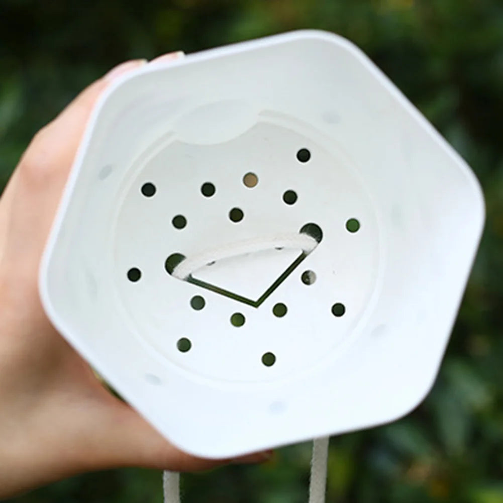Transparent Self-Watering Plant Flower Pot Hexagonal Lazy Flowerpot Plastic Planters Home Garden Decoraction