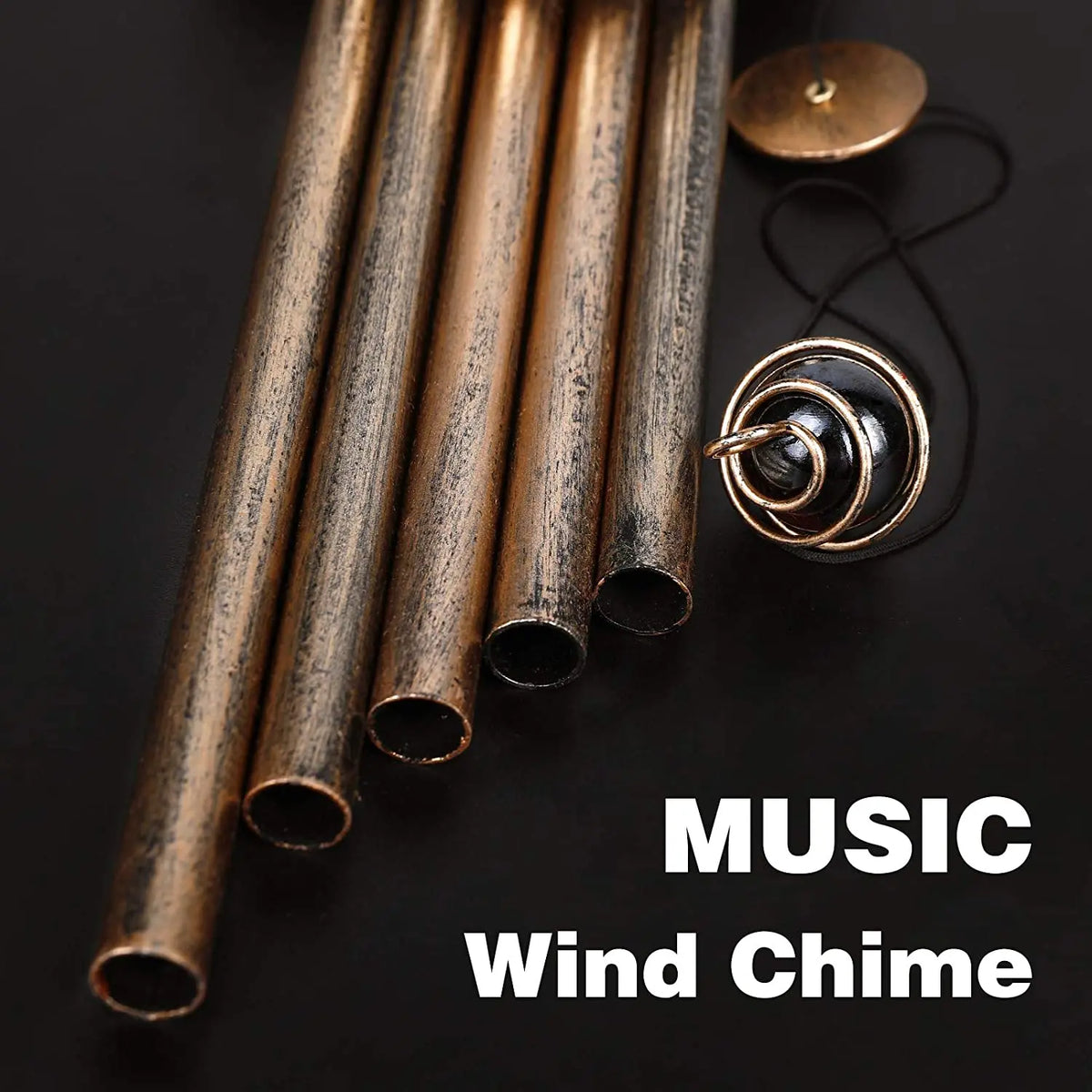 Outdoor Metal Wind Chimes Moon Sun Stars Wind Chime Solar Glowing Unique Wind Bells for Outside Waterproof Chimes Home Decor