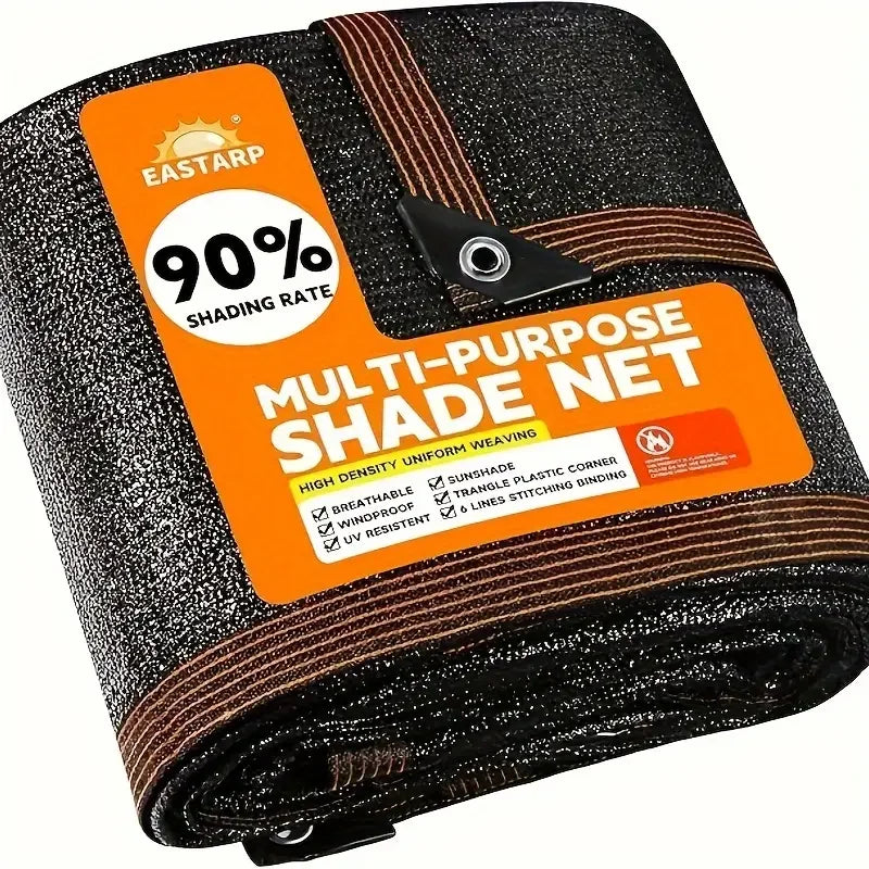 1pc Eaststararp Multi-Shade Net - 90% UV Protection, High-Density Polyethylene, Black Rectangle Sun Shade Sail for Patio, Pergol