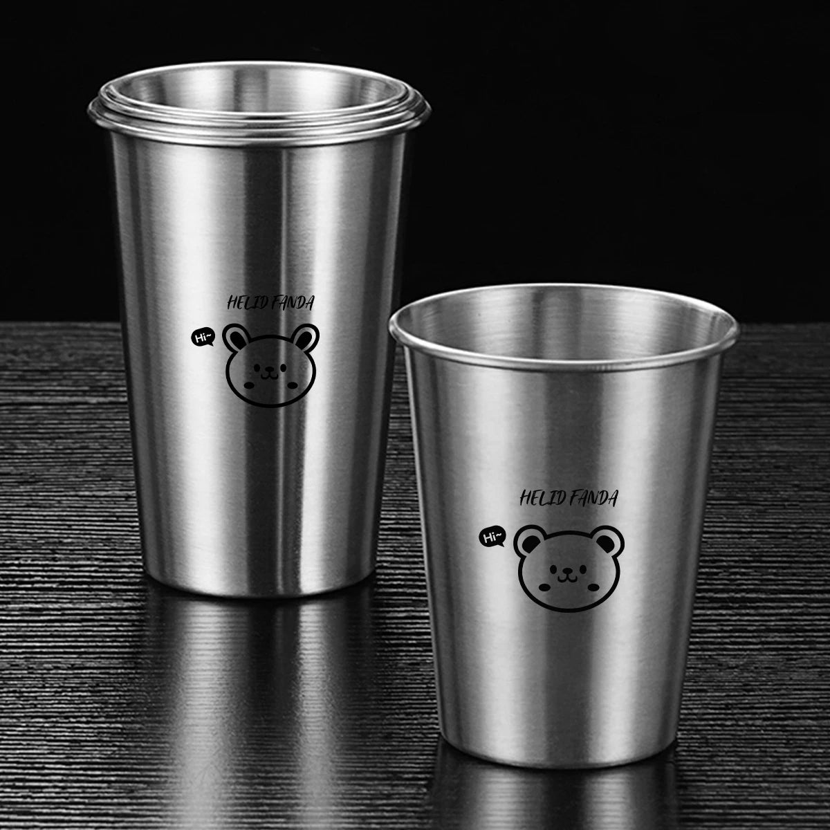 WORTHBUY 304 Stainless Steel Cup Stackable Metal Tumbler Cups Portable Durable Drinking Cup Beer Cup Milk Coffee Mug Drinkware