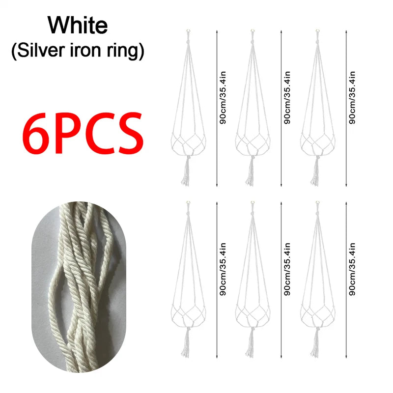 Hanging Plant Pot Hanging Basket Vases with Hook Creative Macrame Suspension Plant Planters for Hanging Flower Pot Net