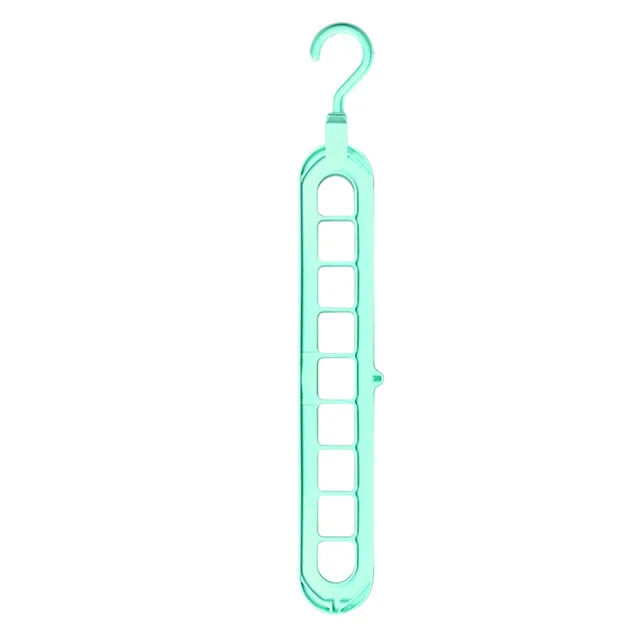 1/2pcs 9 Holes Clothes Coat Hanger Organizer Multi-port Support Drying Racks Plastic Cabinet Storage Rack Hangers for Clothes