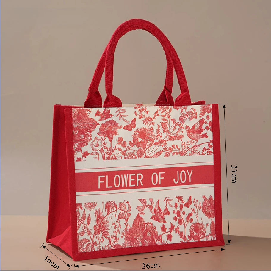 Wedding Holiday Party Wedding Party Gift Bag Canvas Tote Bag Festive Gift Wrapping Tote Bag