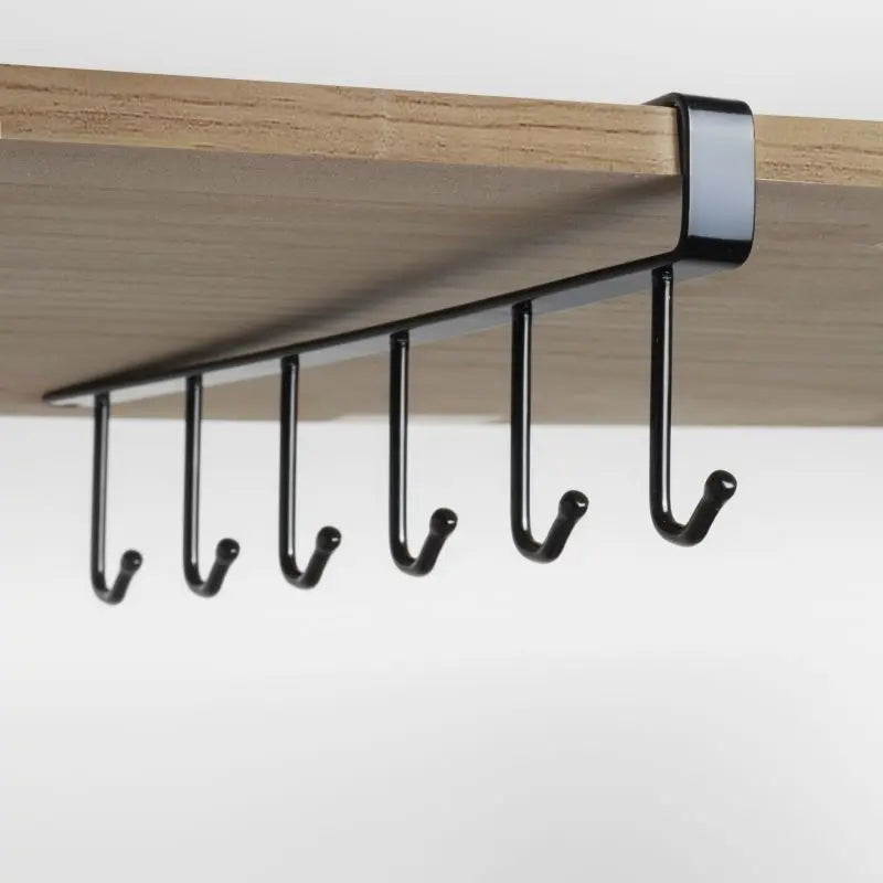 1Pc Black Kitchen Hanger Hook With No Marks Or Nails For Storing Pots Shovels Hanging Pieces Kitchen Utensils Storage Racks Hook