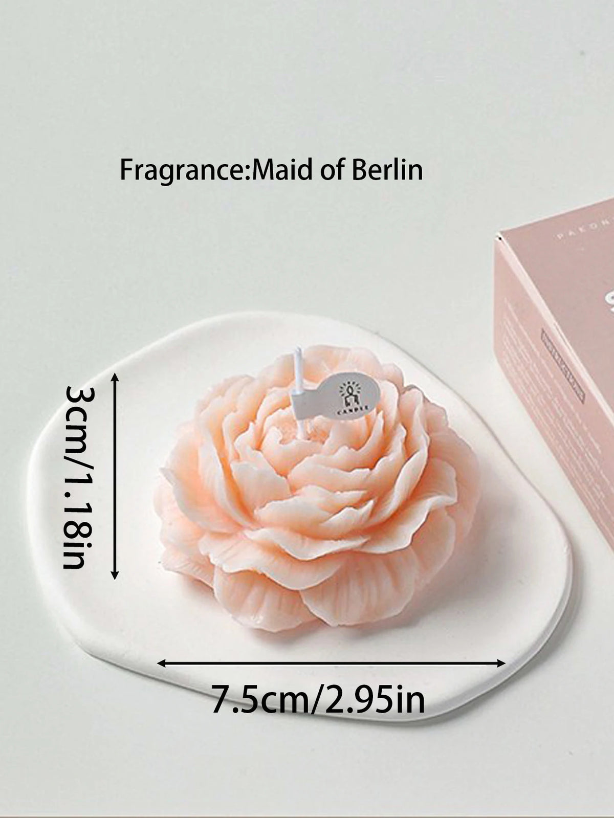 3D Peony Aromatic Candle Creative Flower Shape Aromatherapy Wedding Decor Gifts Box Valentine&