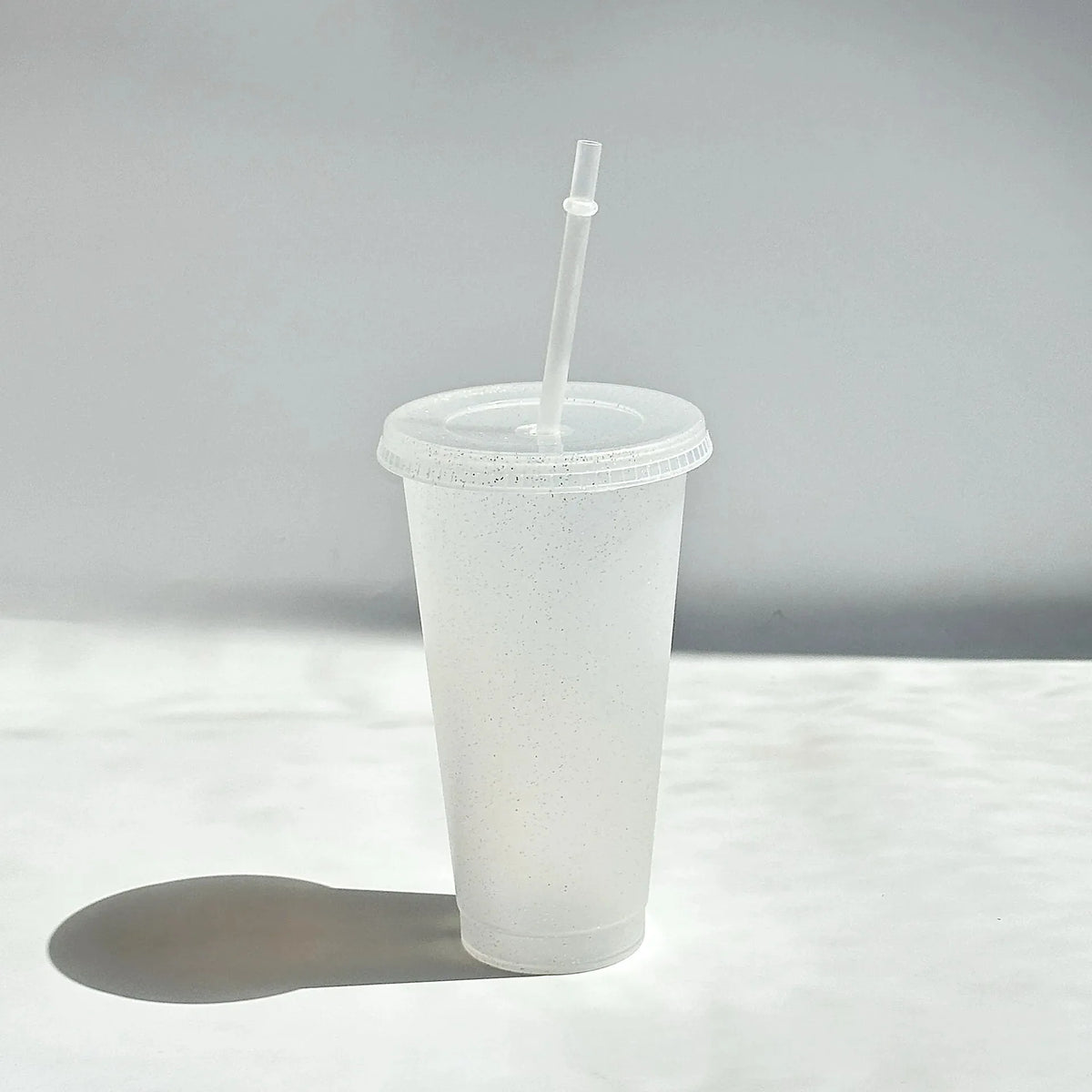 Reusable Hard Plastic Cold Drink Cups Set