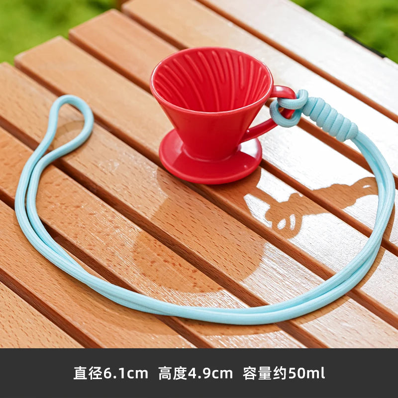 Mini Ceramic Reusable Coffee Dripper Handheld Extra Wide Pour Over Brewing Filters