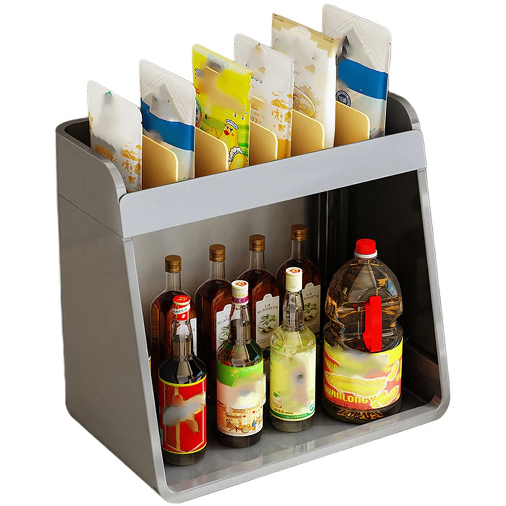 1PC Seasoning Storage Bracket, Storage Rack, Seasoning-Kitchen Utensil Sorting Rack Kitchen-Home Vertical Storage Mount