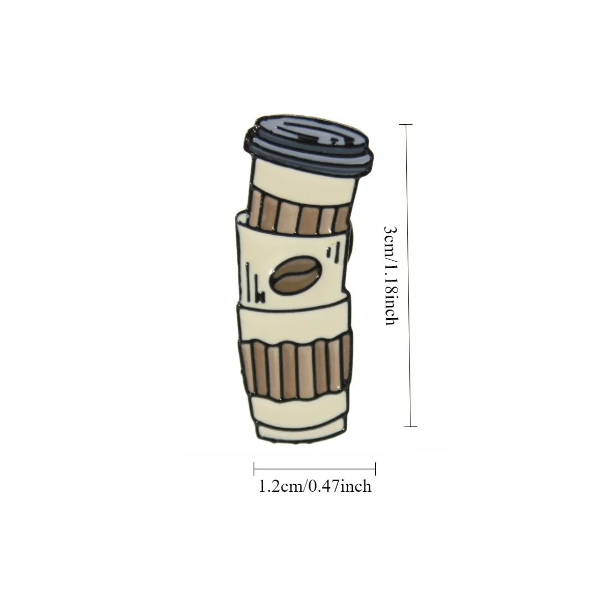 Coffee Series Badge Accessories Cup-shaped Pin Creative Cartoon Badge Personalized Clothing Backpack Decorative Accessories