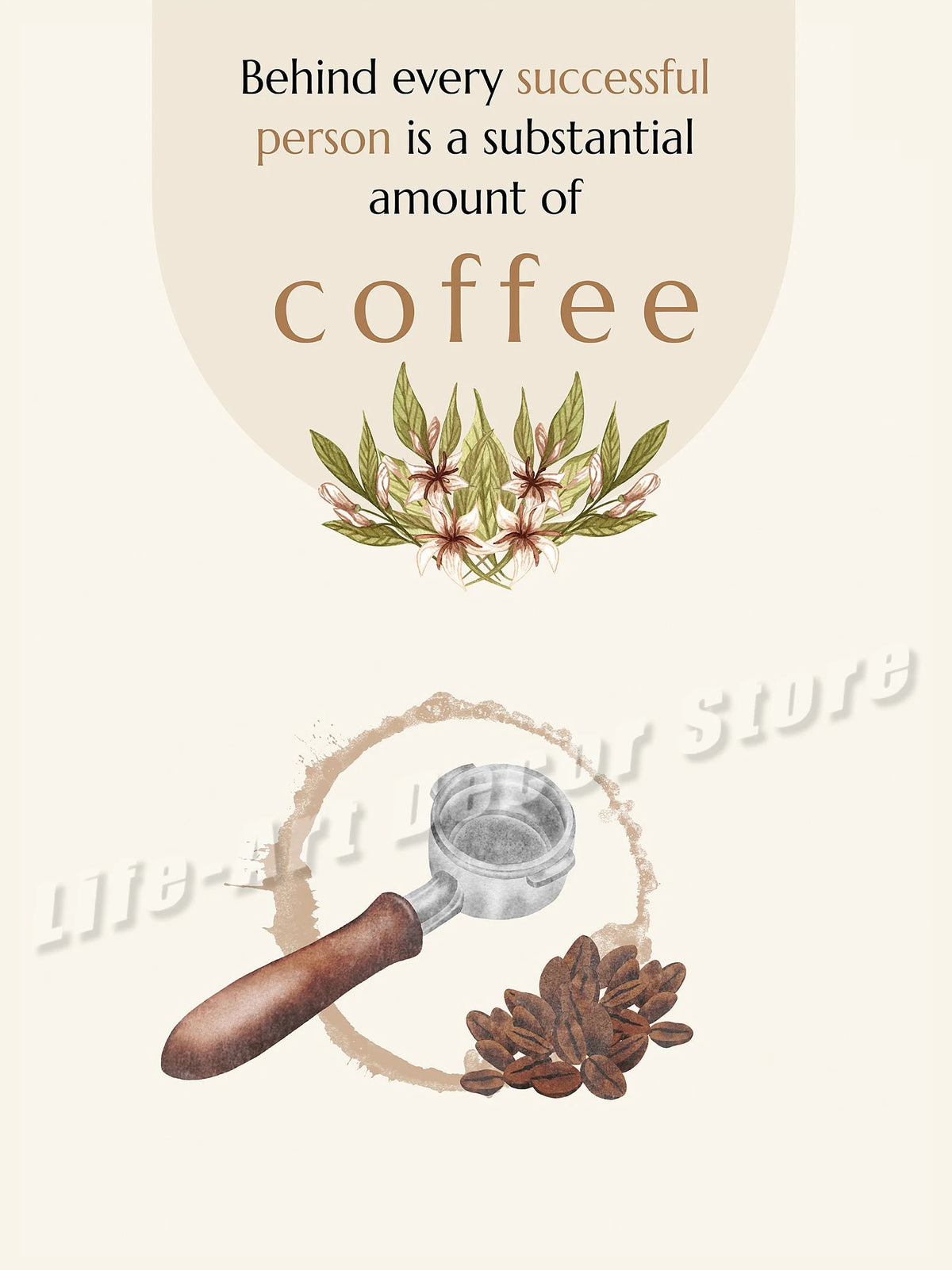 Modern Cappuccino Cup Inspiring Coffee Quotes Print Posters Canvas Painting Wall Art Picture for Office Kitchen Cafe Home Decor