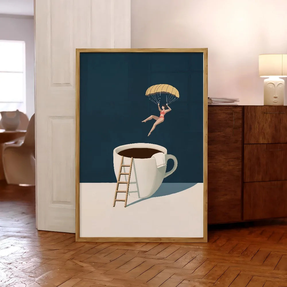Frameless,Coffee Poster,Espresso Printing,Fashion Kitchen Decor,Coffee Bar Decor,Retro Coffee Wall Art,Kitchen Wall Printable