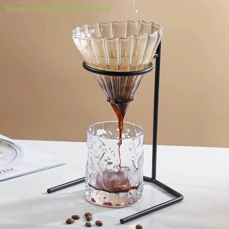 petitePour Over Coffee Rack Coffee Maker Drip Filter Cup Rack Stand Brewer Holder Hand Drip Bracket Pour Over Dripper Maker Drip