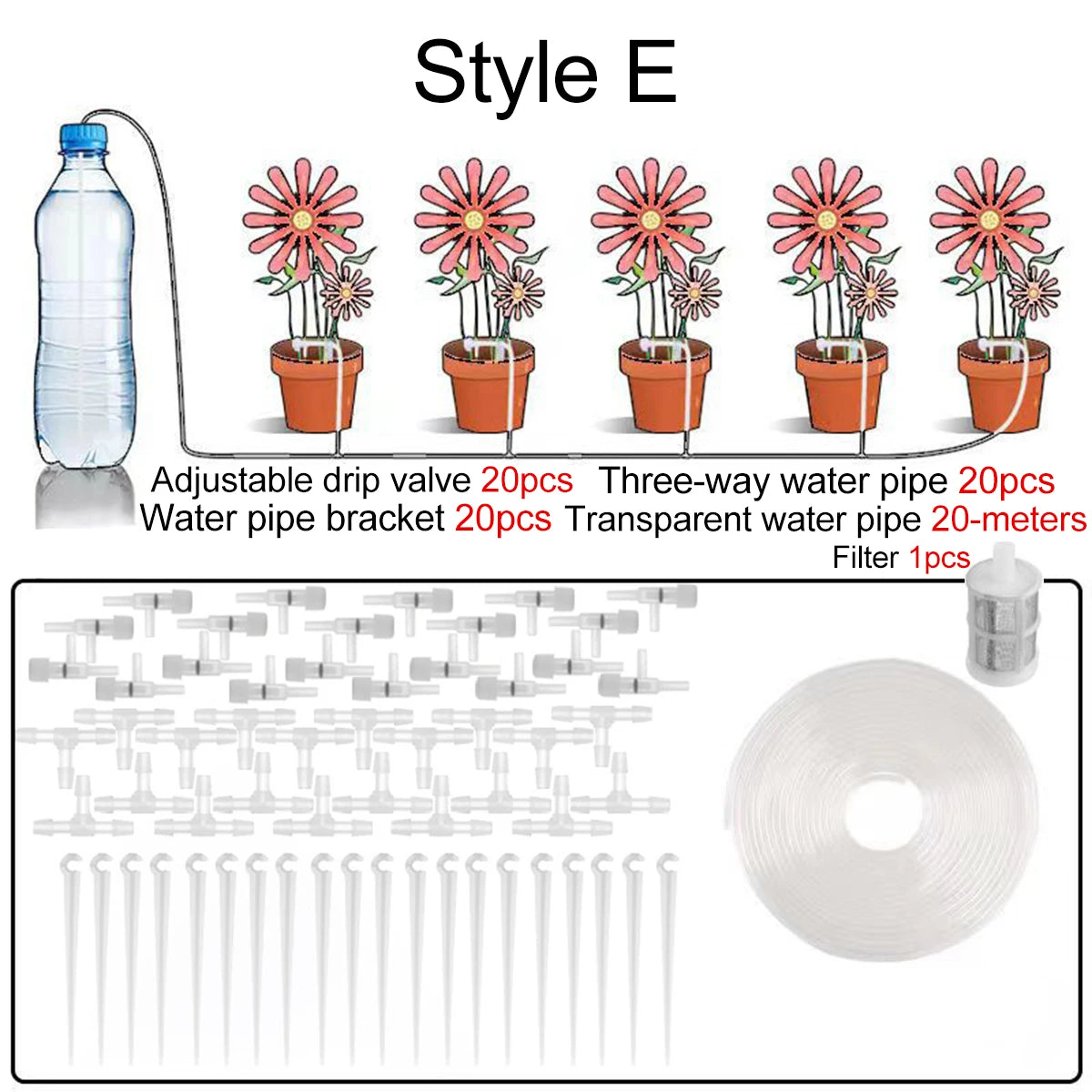 1 Set, Garden Potted Plant Automatic Drip Set With Adjustable Water Droplet Flow Rate, Suitable For Watering Potted Plants