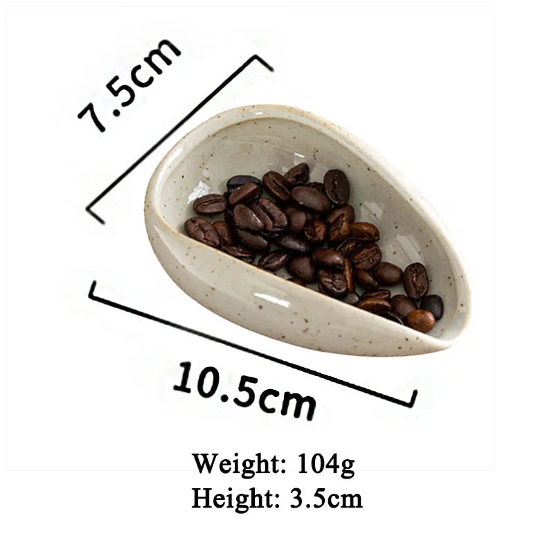 Coffee Beans Dosing Cup Trays Pottery Tea Separator Vessel Ceramic Measure Ware Espresso Bean Scoop Shovel Coffee Accessories 